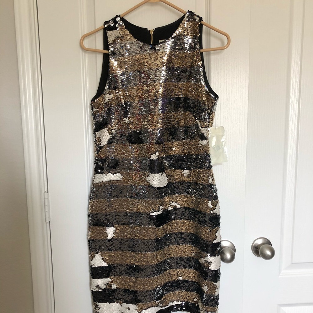 Eliza J sequin New Years dress